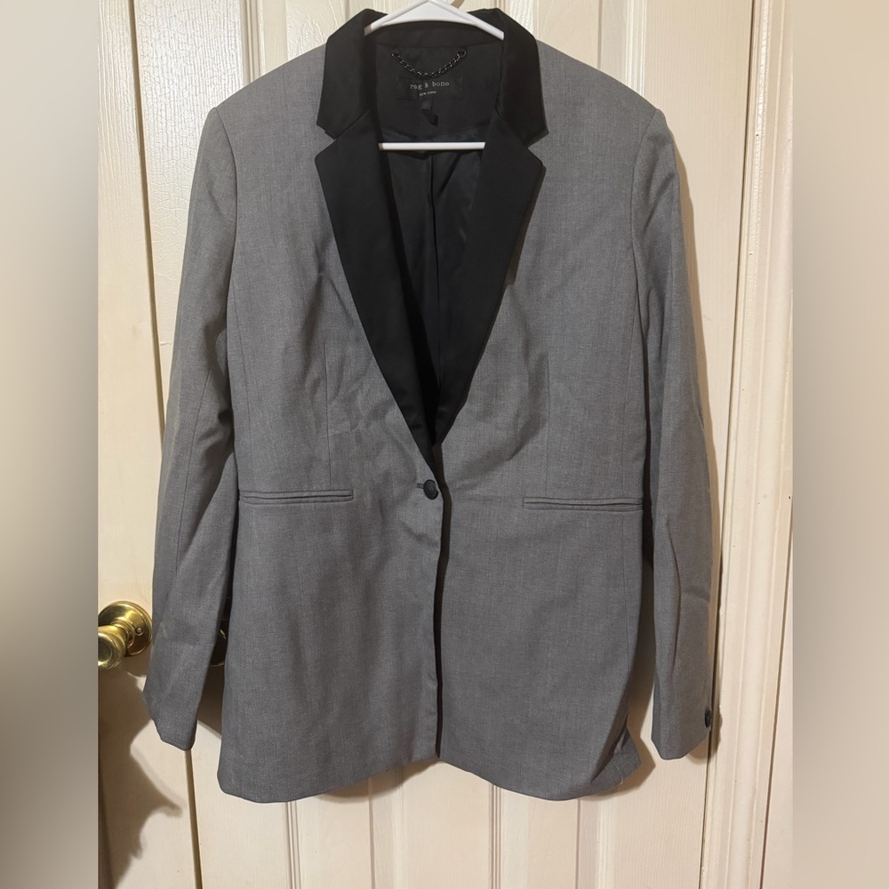 Rag & Bone Charcoal Jacket with Ebony Collar